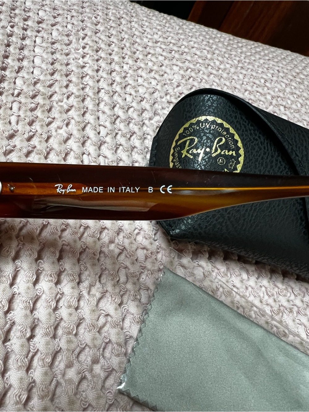 Ray-Ban RB2192 Roundabout Sunglasses 954/31 Striped Havana Green Lens 47mm - Picture 5 of 11